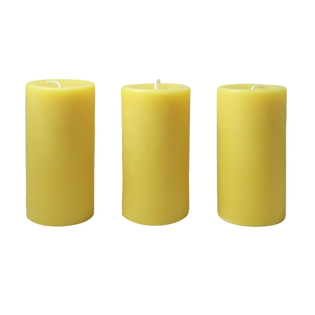 Natural Beeswax Pillar Candle Sets – Candlestock