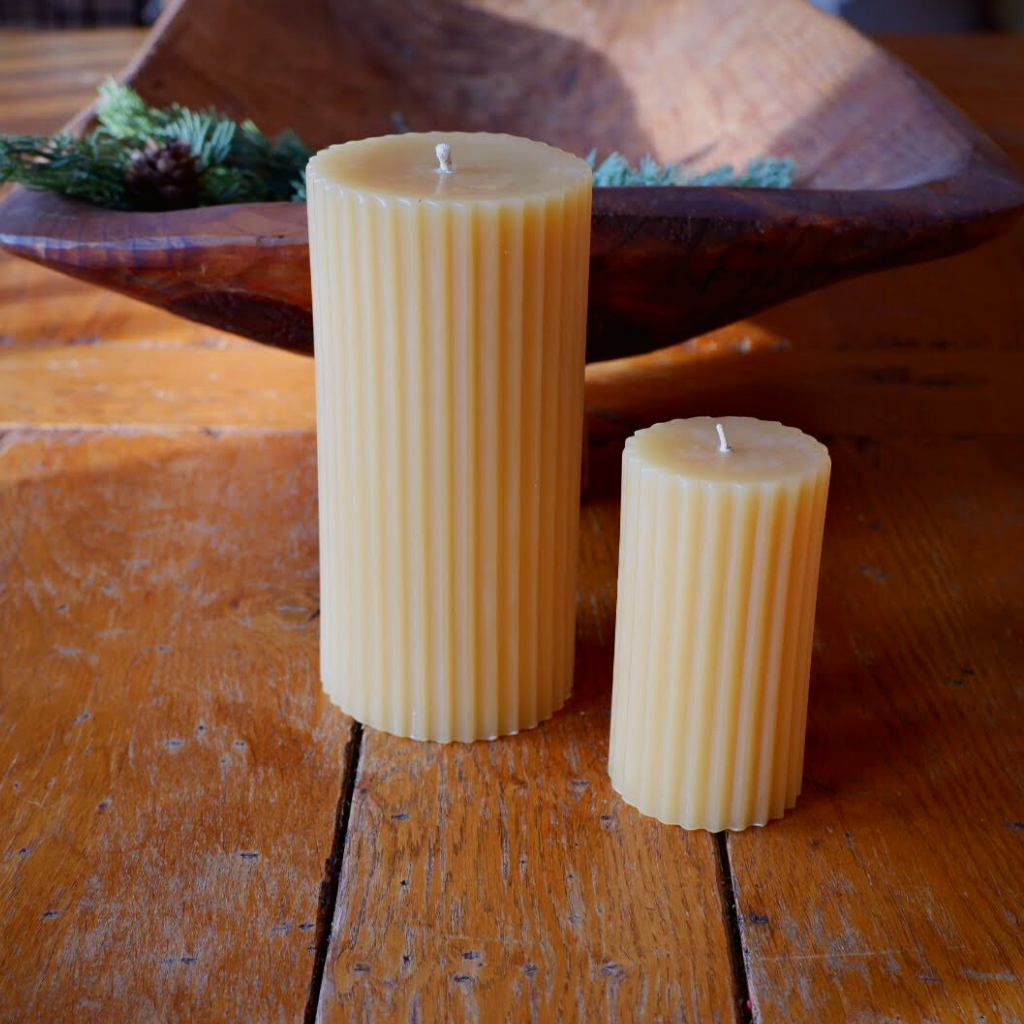 Beeswax Fluted Taper Candles - Two 10 – 1502 Candle Co.